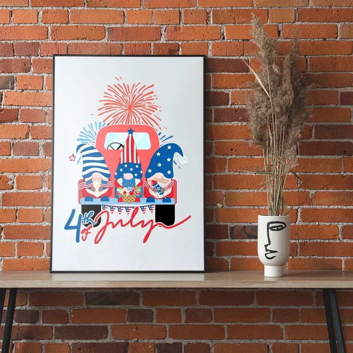 4th Of July Gnome Celebration Poster