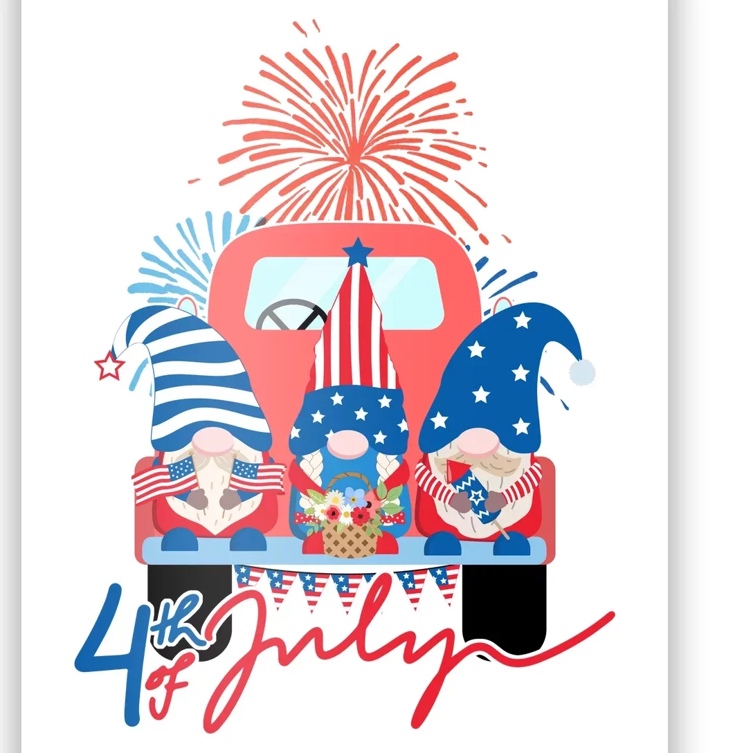 4th Of July Gnome Celebration Poster