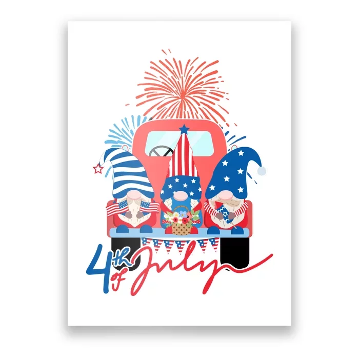 4th Of July Gnome Celebration Poster