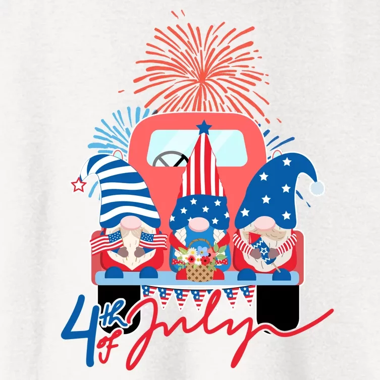 4th Of July Gnome Celebration Women's Crop Top Tee