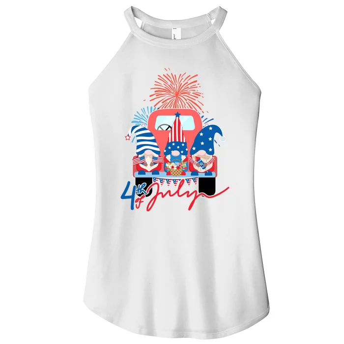 4th Of July Gnome Celebration Women’s Perfect Tri Rocker Tank