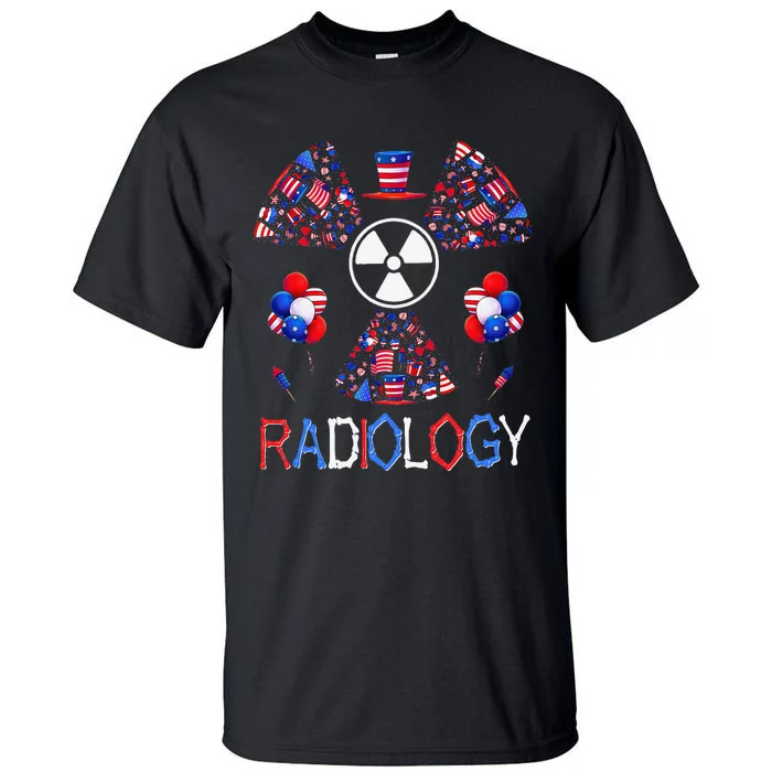 4th Of July Radiology Patriotic American Radiology Tech Tall T-Shirt