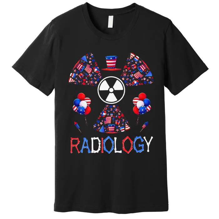 4th Of July Radiology Patriotic American Radiology Tech Premium T-Shirt