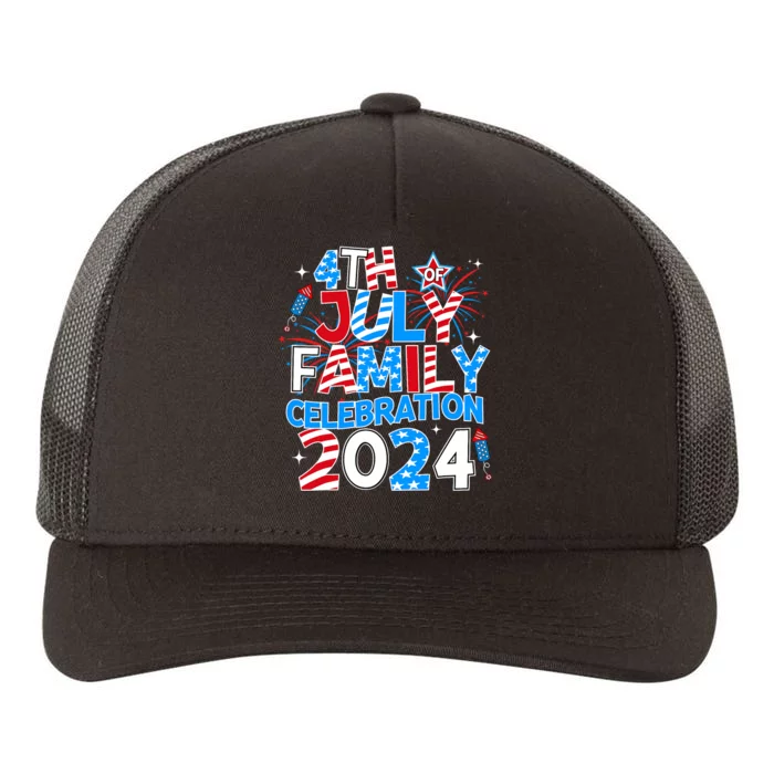 4th Of July Family Celebration 2024 Family Matching Squad Yupoong Adult 5-Panel Trucker Hat