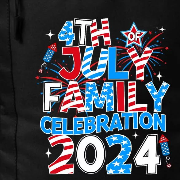 4th Of July Family Celebration 2024 Family Matching Squad Daily Commute Backpack