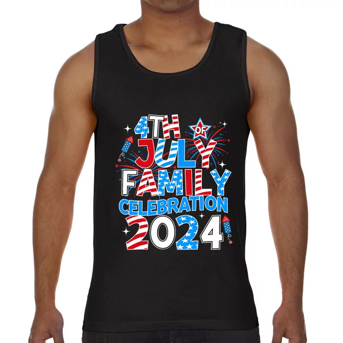 4th Of July Family Celebration 2024 Family Matching Squad Comfort Colors® Tank Top