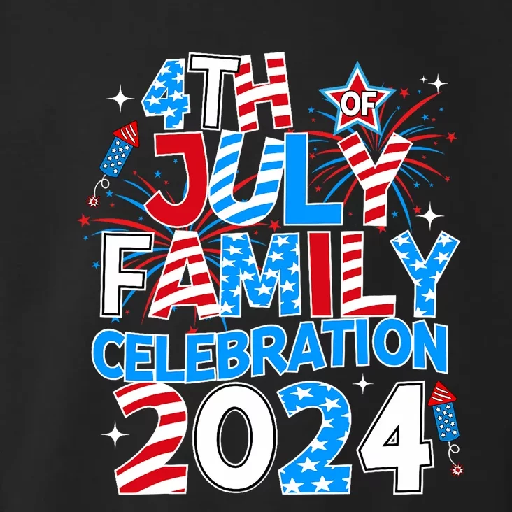 4th Of July Family Celebration 2024 Family Matching Squad Toddler Hoodie