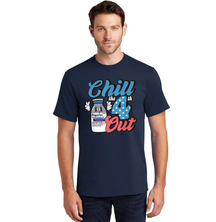 4th Of July ICU Nurse Chill Out Propofol Sedation Squad CCU Tall T-Shirt