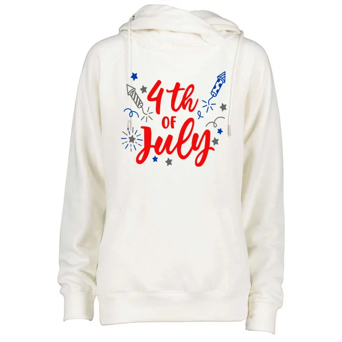 4th Of July Independence Day Celebration Womens Funnel Neck Pullover Hood