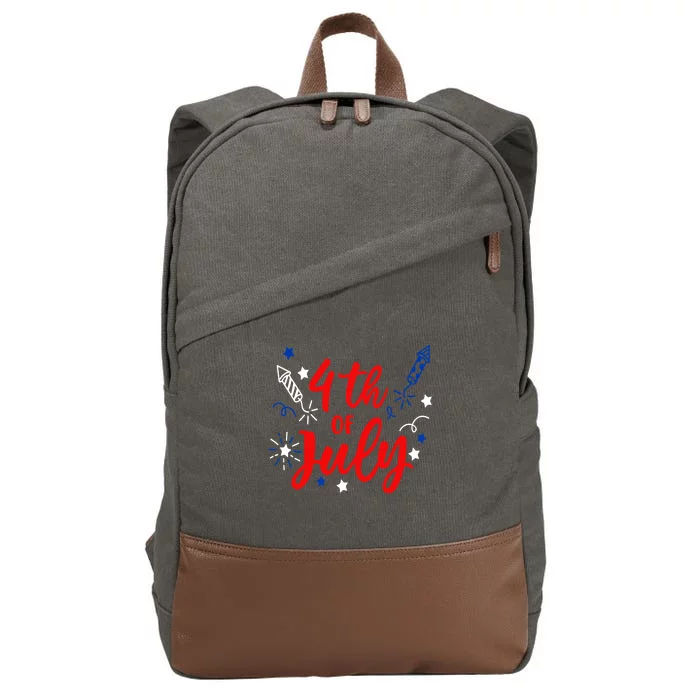 4th Of July Independence Day Celebration Cotton Canvas Backpack