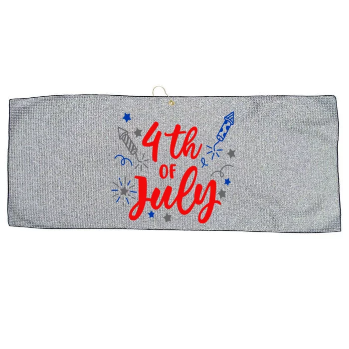 4th Of July Independence Day Celebration Large Microfiber Waffle Golf Towel