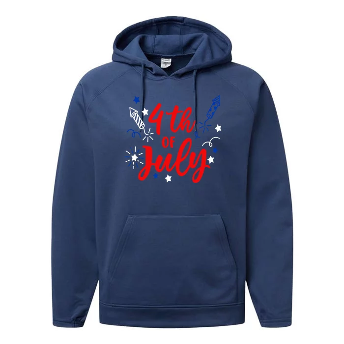 4th Of July Independence Day Celebration Performance Fleece Hoodie