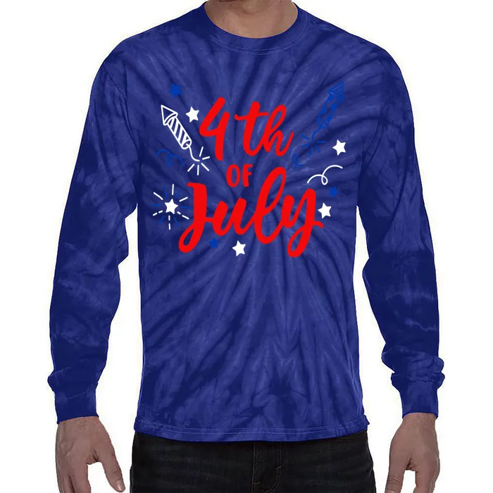 4th Of July Independence Day Celebration Tie-Dye Long Sleeve Shirt