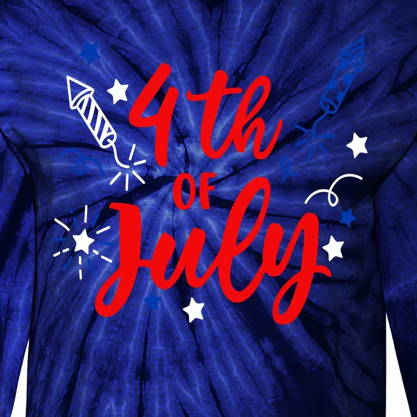 4th Of July Independence Day Celebration Tie-Dye Long Sleeve Shirt