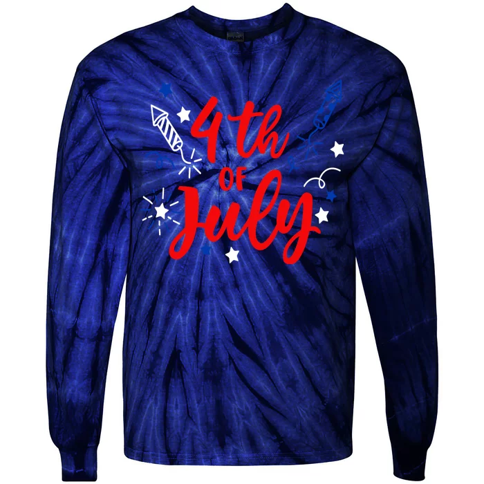 4th Of July Independence Day Celebration Tie-Dye Long Sleeve Shirt