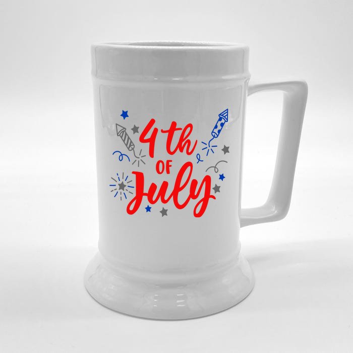 4th Of July Independence Day Celebration Front & Back Beer Stein