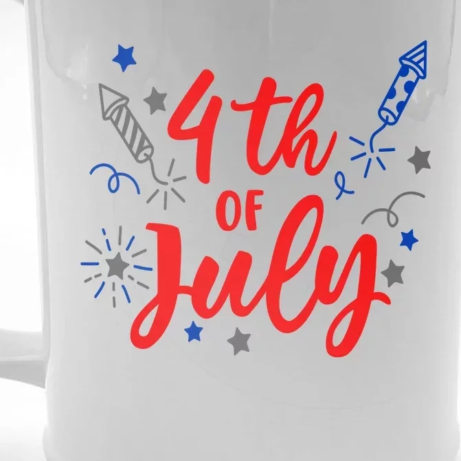 4th Of July Independence Day Celebration Front & Back Beer Stein