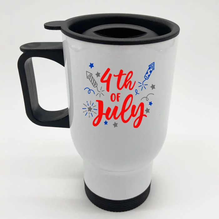 4th Of July Independence Day Celebration Front & Back Stainless Steel Travel Mug