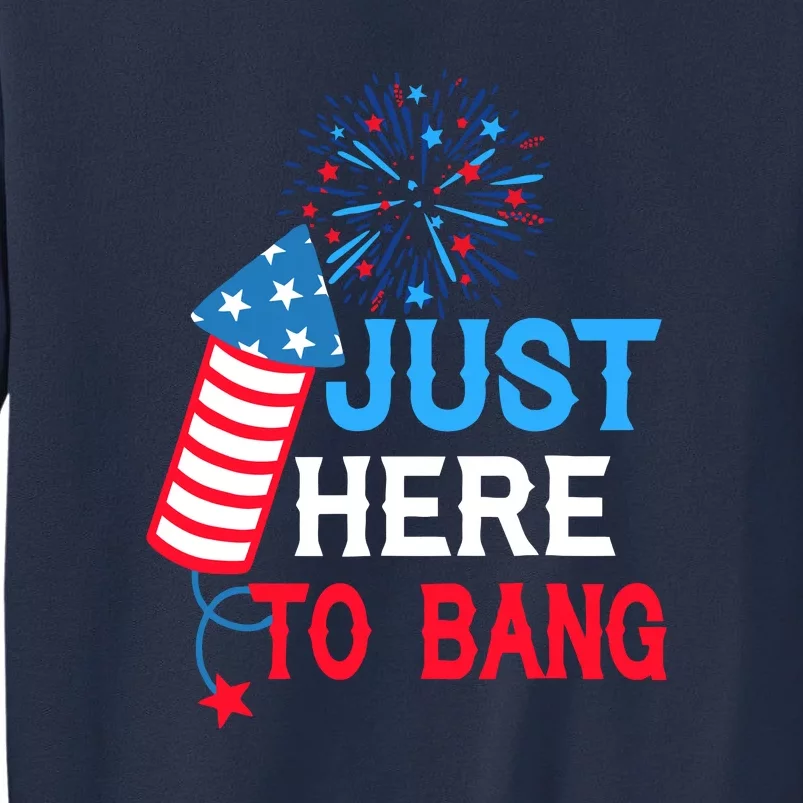 4th Of July Im Just Here To Bang Fireworks America Flag Gift Sweatshirt