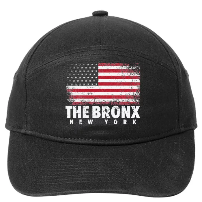 4th of July The Bronx New York NY American Flag USA 7-Panel Snapback Hat