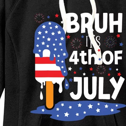 4th Of July Shirts For Bruh Ice Pops Cream Women's Fleece Hoodie