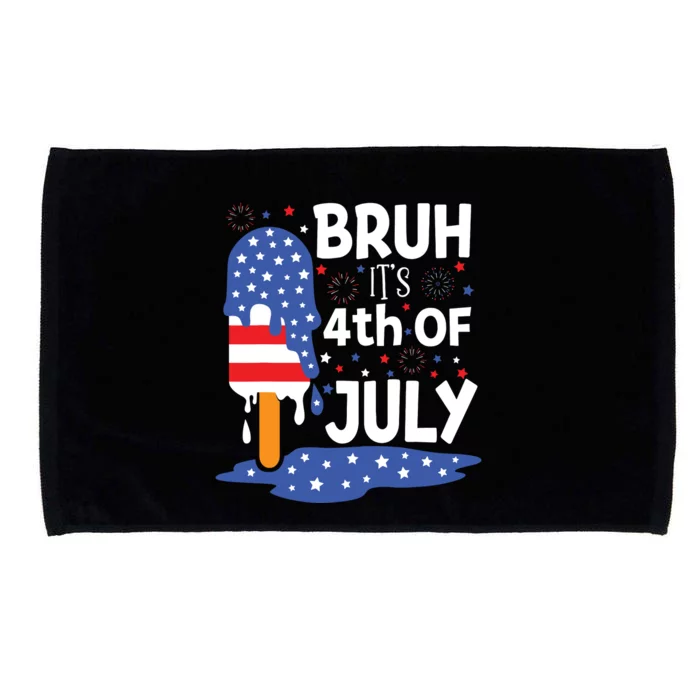 4th Of July Shirts For Bruh Ice Pops Cream Microfiber Hand Towel