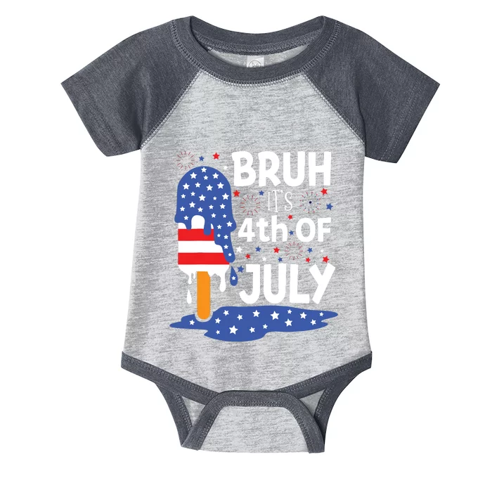 4th Of July Shirts For Bruh Ice Pops Cream Infant Baby Jersey Bodysuit