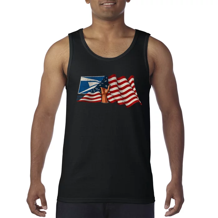 4th of July Independence Day Your Name US Postal Service Tank Top