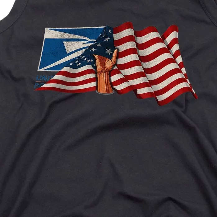 4th of July Independence Day Your Name US Postal Service Tank Top