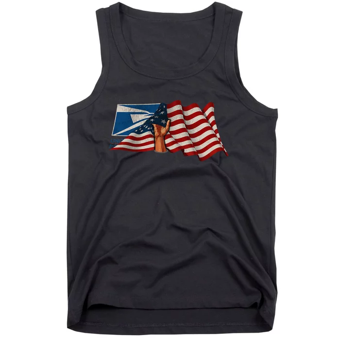 4th of July Independence Day Your Name US Postal Service Tank Top