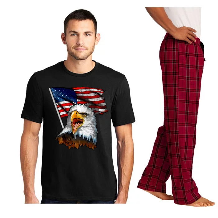 4th Of July Eagle American Flag Pajama Set