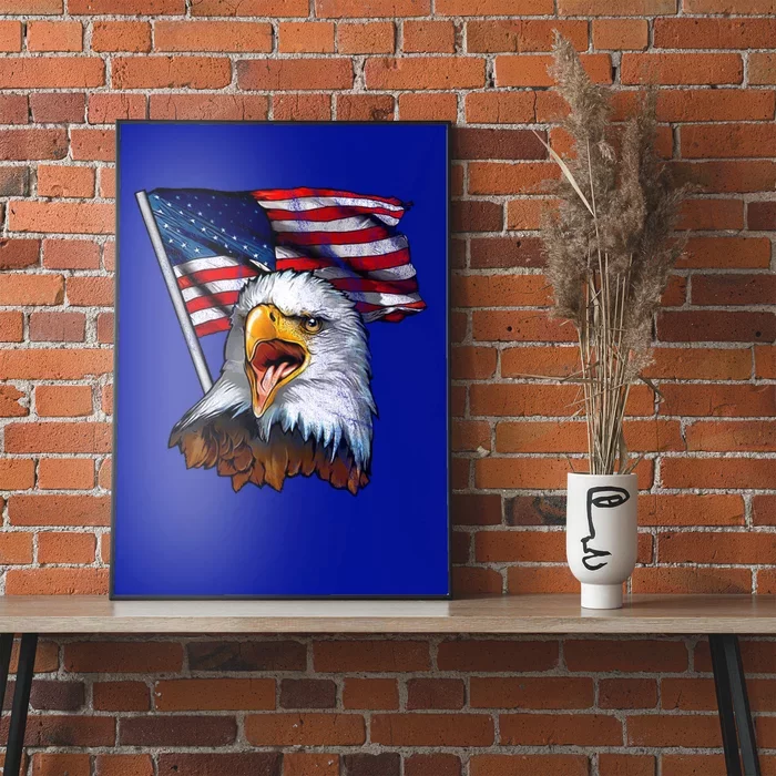 4th Of July Eagle American Flag Poster