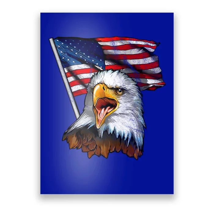 4th Of July Eagle American Flag Poster