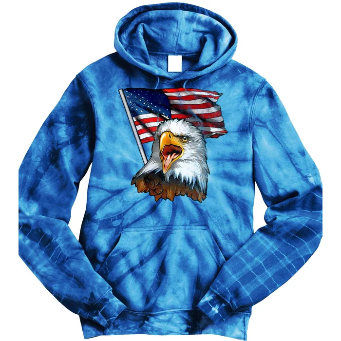 4th Of July Eagle American Flag Tie Dye Hoodie