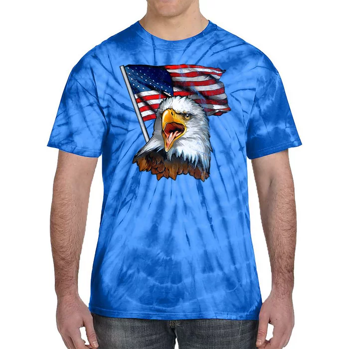 4th Of July Eagle American Flag Tie-Dye T-Shirt