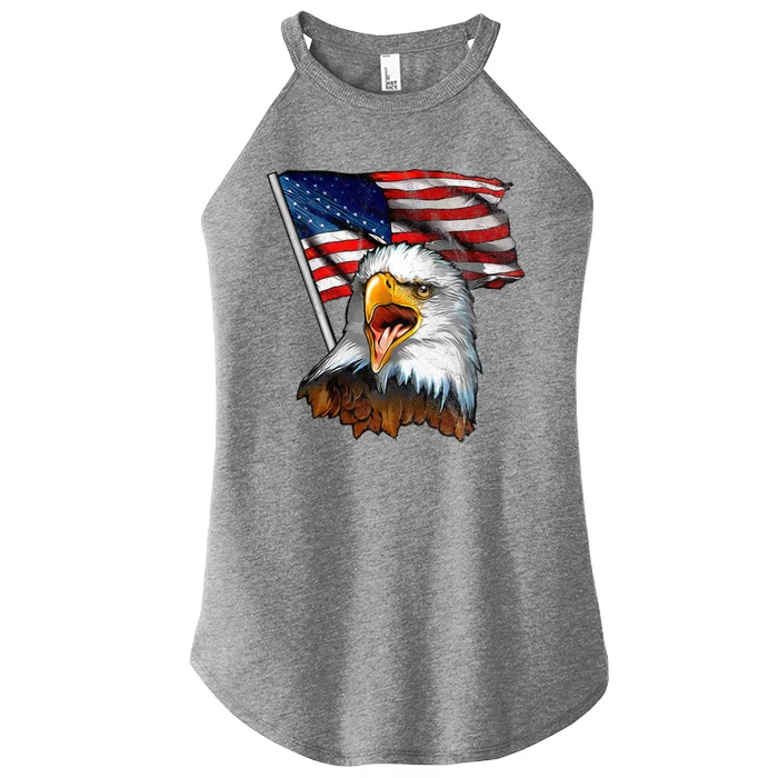 4th Of July Eagle American Flag Women’s Perfect Tri Rocker Tank