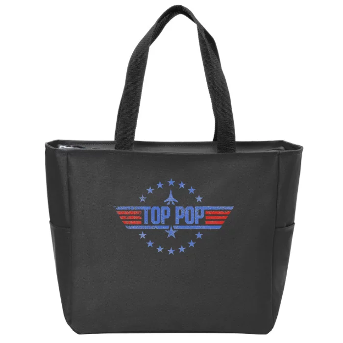 4th Of July Funny Family Patriotic Top Pop Fathers Day Zip Tote Bag