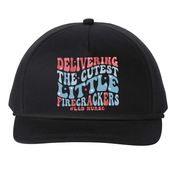 4th Of July Labor And Delivery Nurse American Land D Nurse Snapback Five-Panel Rope Hat