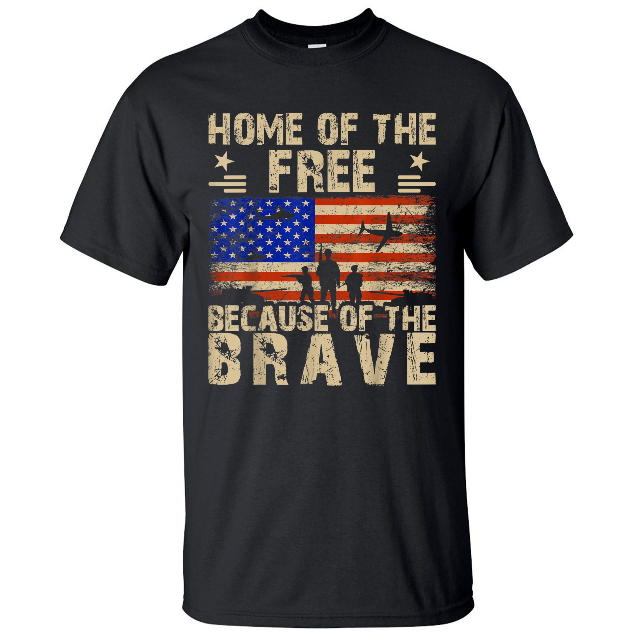 Men's Home of the Free Because of the Brave T-Shirt