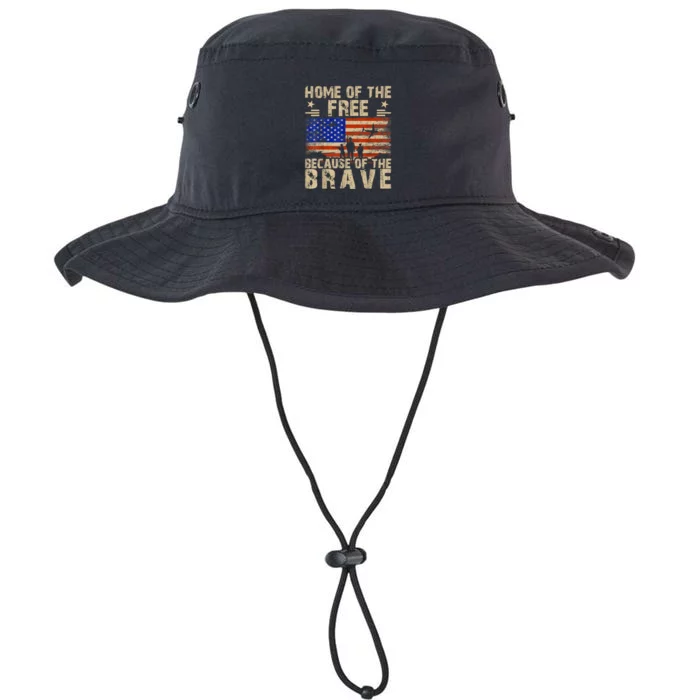 4th Of July USA Flag Home Of The Free Because Of The Brave Legacy Cool Fit Booney Bucket Hat