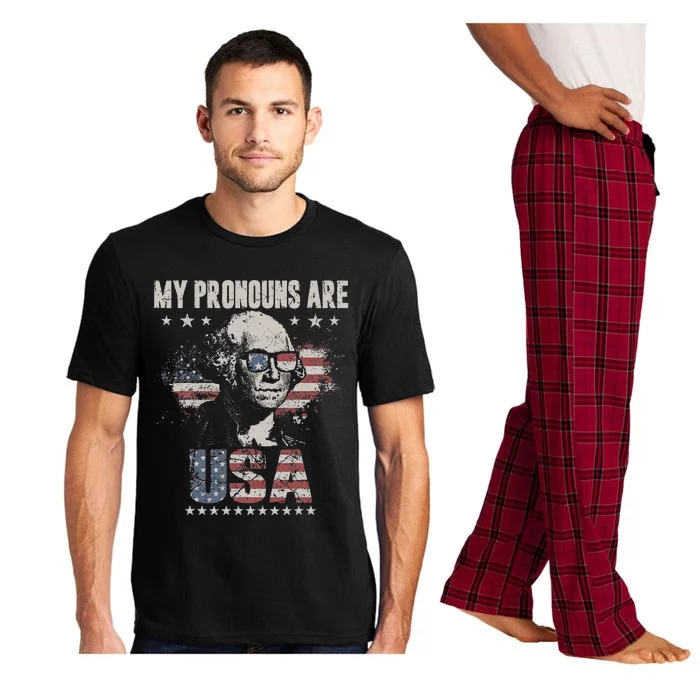 4th of July My Pronouns Are USA Flag Pajama Set