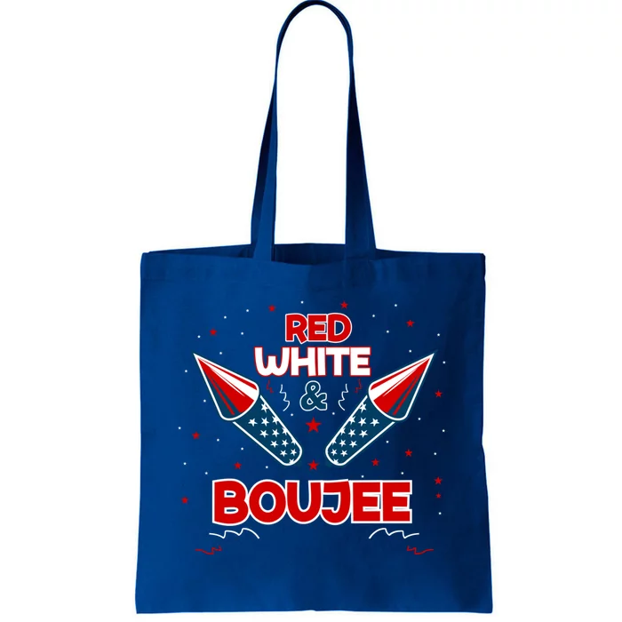 4h Of July Fireworks Patriotic Red White Boujee Gift Tote Bag