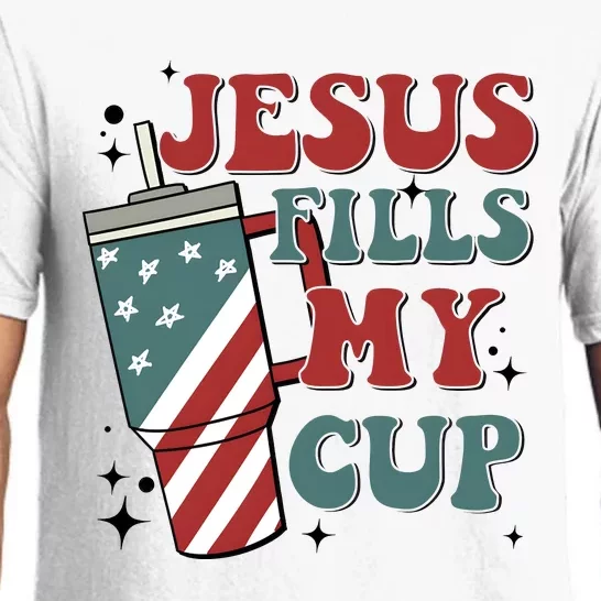 4th Of July Jesus Fills My Cup Pajama Set