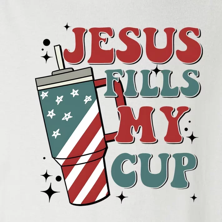 4th Of July Jesus Fills My Cup Toddler Long Sleeve Shirt