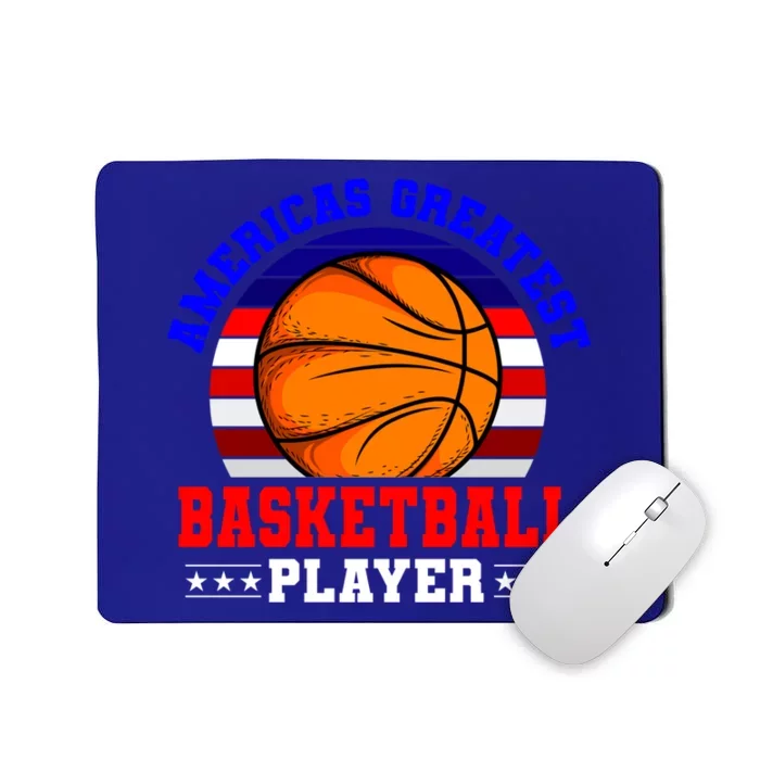 4th Of July Basketball Greatest Player Sport American Flag Gift Mousepad