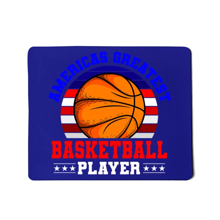 4th Of July Basketball Greatest Player Sport American Flag Gift Mousepad