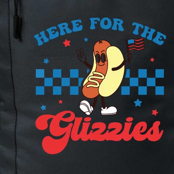 4th Of July Here For The Glizzies Funny Hot Dog Humor Daily Commute Backpack