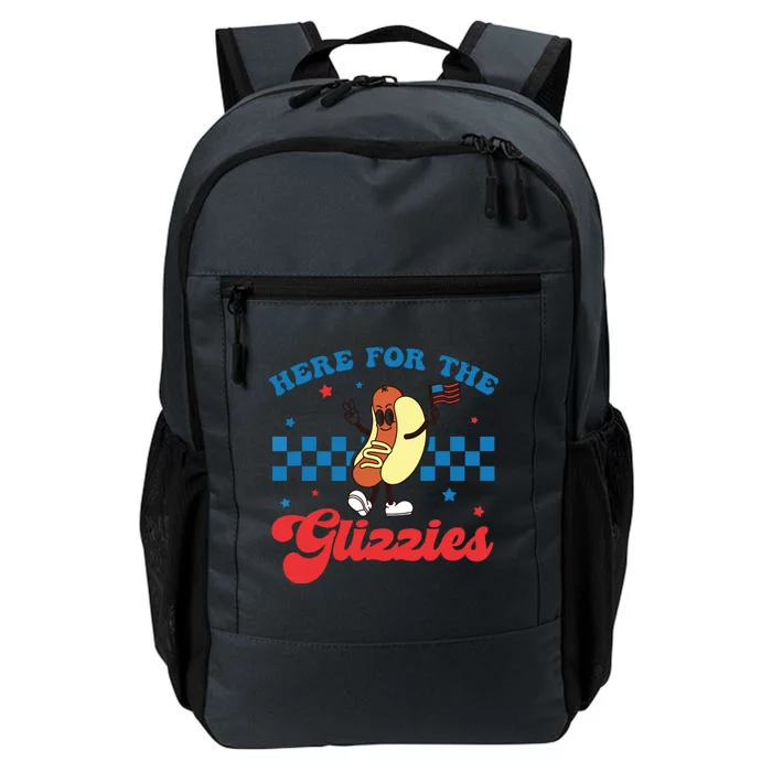 4th Of July Here For The Glizzies Funny Hot Dog Humor Daily Commute Backpack