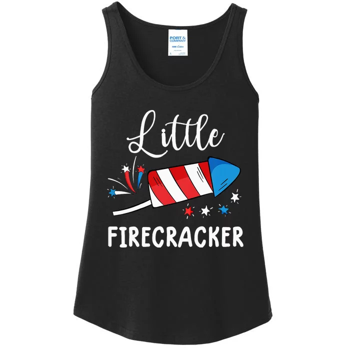 4th of july for little firecracker Ladies Essential Tank