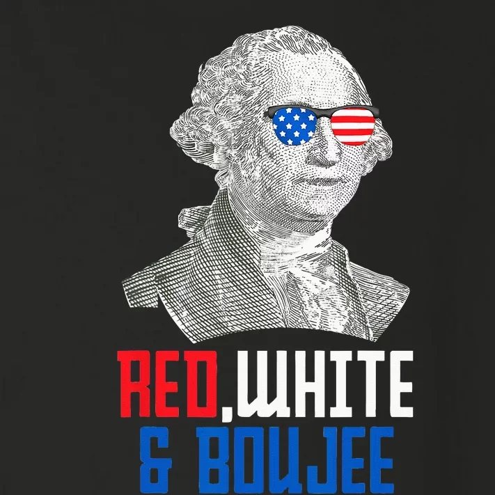 4th of July Red White & Boujee Funny George Washington Toddler Long Sleeve Shirt